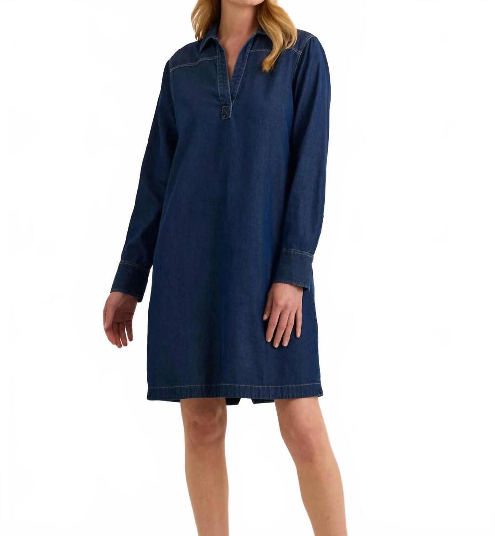 NEW HINSON WU monica long sleeve mini dress in dark wash